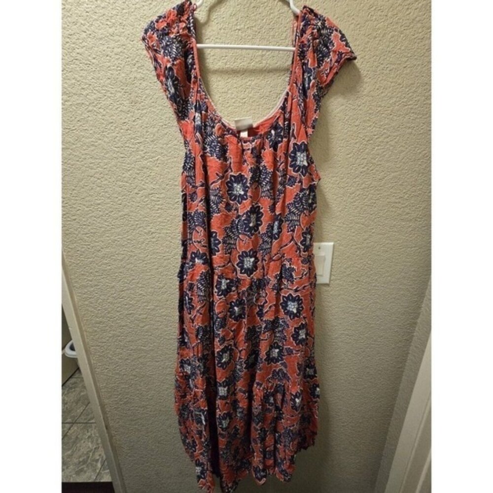 Knox Rose Women's Flutter Short Sleeve A-Line Dress Size XXL Rebel Red